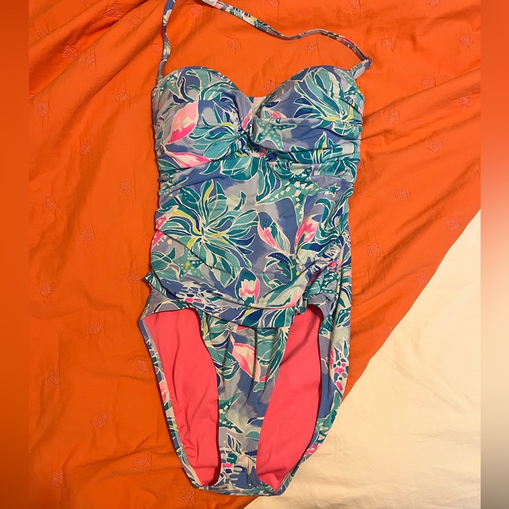 Lilly Pulitzer strapless bathing suit